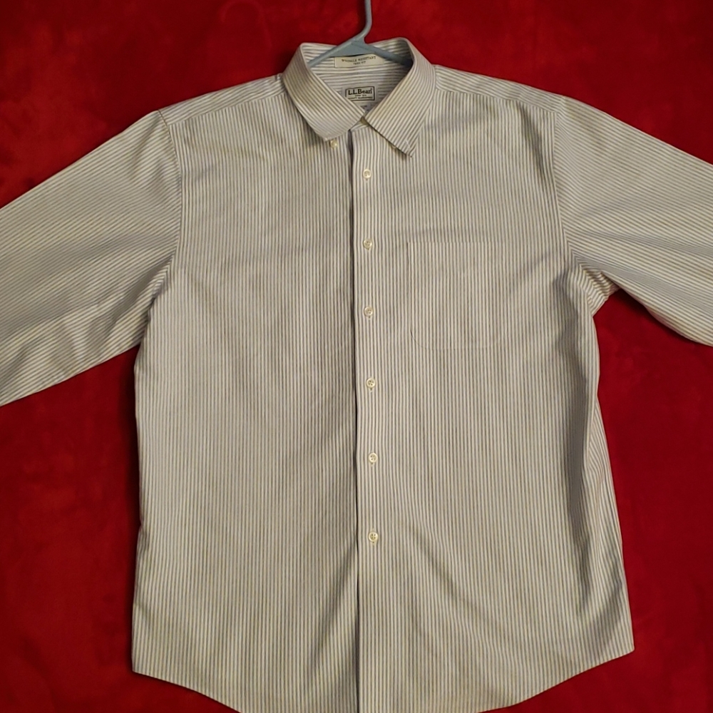 L. L. Bean Wrinkle Resistant Striped Long Sleeve